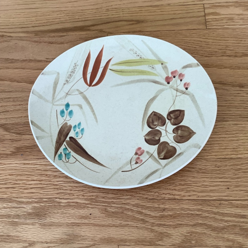 Red Wing Pottery Oval Plate with Removable Handle - 257 Red Stamp on back